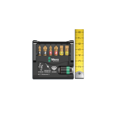 7 daļu skrūvēšanas uzgaļu komplekts WERA Bit-Check 7