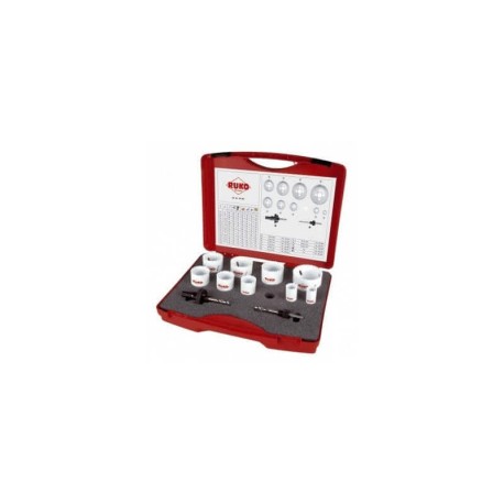 9 bimetāla kobalta urbšanas kroņu 19–64 mm komplekts RUKO HSS Co 8