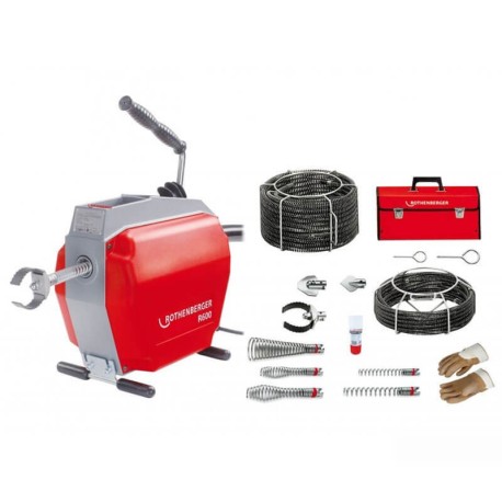 R600 cauruļu tīrīšanas ierīce ar spirāļu komplektu 16 22 mm ROHTENBERGER