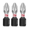 Smūginis sukimo antgalis MILWAUKEE PZ2 25mm, 3vnt.