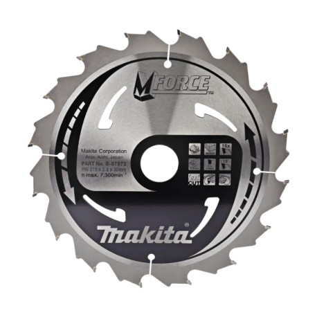 Medžio pjovimo diskas MAKITA 210x30x2,3mm 16T 15 
