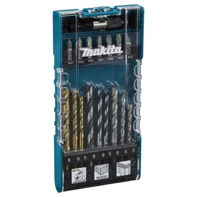 17 dalių sukimo antgalių ir grąžtų rinkinys MAKITA D-74887