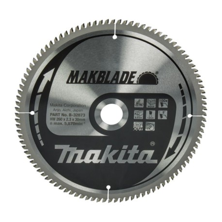 Medžio pjovimo diskas MAKITA 260x30x2,3mm 100T 5 