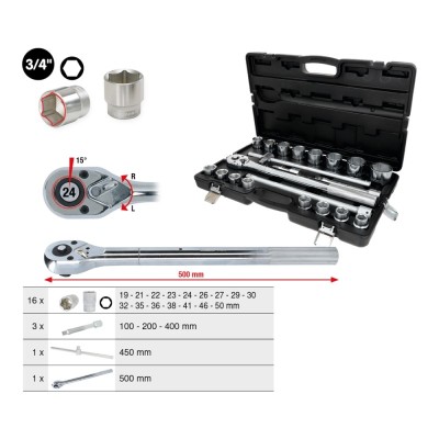 21 daļu skrūvgriežu uzgaļu komplekts KS TOOLS