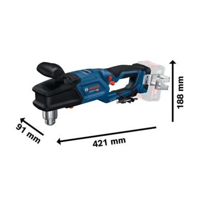 Akumuliatorinis kampinis gręžtuvas BOSCH GRD 18V-127 Solo