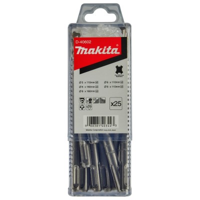 25 daļu urbju komplekts MAKITA SDS 