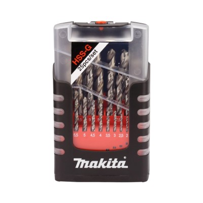Urbju komplekts 1–13mm metālam HSS-G  25 gab.  MAKITA D-50457