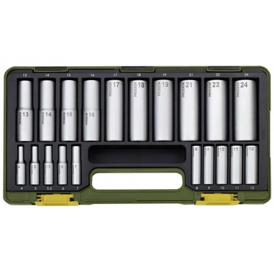 Muciņu komplekts 1/4" 1/2" 20 daļu PROXXON