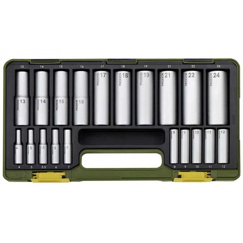 Muciņu komplekts 1/4" 1/2" 20 daļu PROXXON