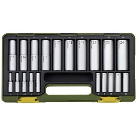 Muciņu komplekts 1/4" 1/2" 20 daļu PROXXON
