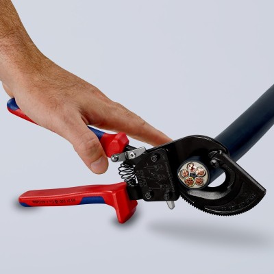 Kabeļu knaibles ar spēka mehānismu 250mm KNIPEX 9531