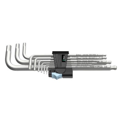 Seškantes atslēgu komplekts WERA 3950 PKL/9 INOX