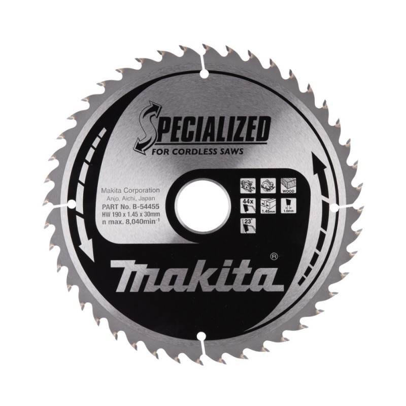 Griešanas disks kokam MAKITA190x30x1,45mm 44T 23 