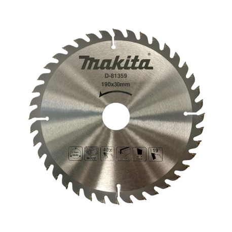 Pjovimo diskas medienai MAKITA 190x30x1,6mm 40T 19 