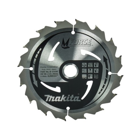 Koka griešanas disks MAKITA 165x20x2,0mm 16T 15 