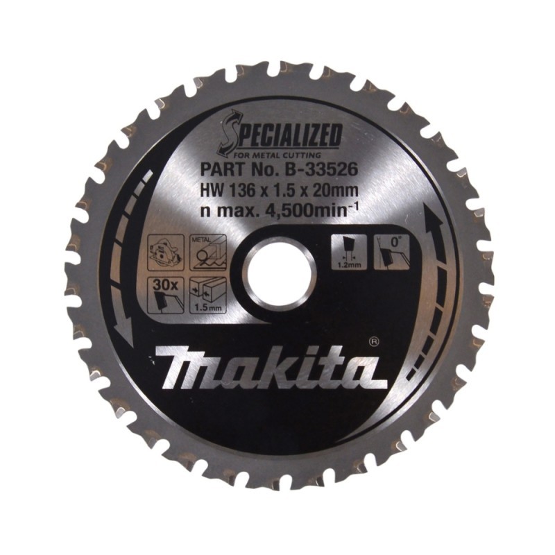Pjovimo diskas metalui MAKITA DCS552 30T 136x20x1,5mm