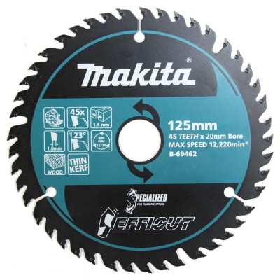 Griešanas disks kokam MAKITA Efficut 125x20x1,4mm 45T