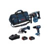 Akumuliatorinių įrankių rinkinys BOSCH 18V GBH GSB GWS